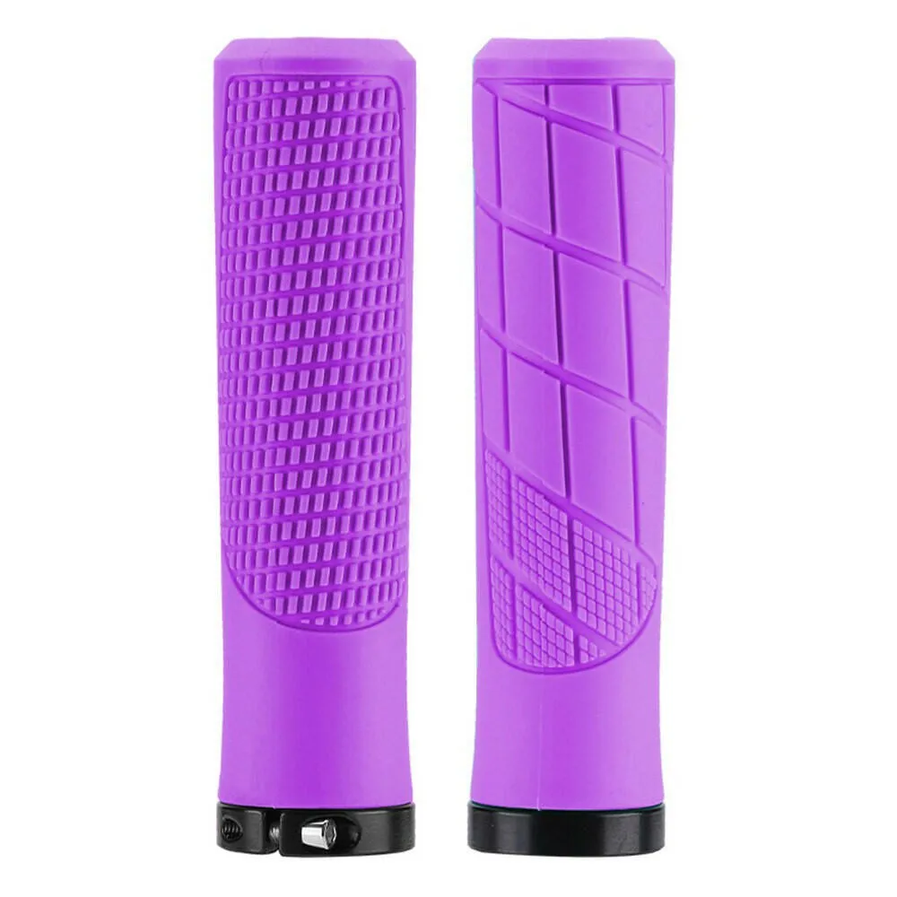 1 Pair Bicycle Rubber Grips Bilateral Lock Bicycle Handlebar Cover MTB Road Bike Handlebar Grips Non-slip Bicycle Handle Covers