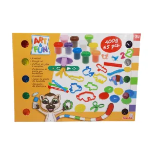 106324614 SIMBA ART & FUN PLAY DOUGH 55PC 400G