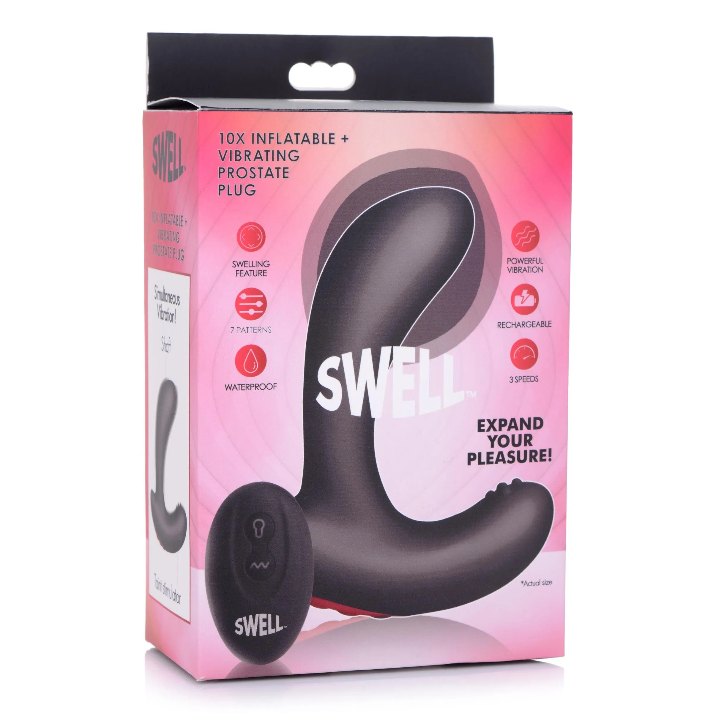 10X Inflatable Vibrating Silicone Prostate Plug