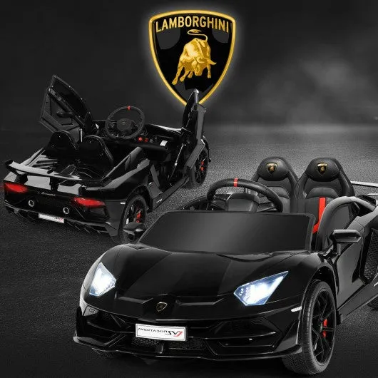 12 V Licensed Lamborghini SVJ RC Kids Ride On Car with Trunk and Music-Black