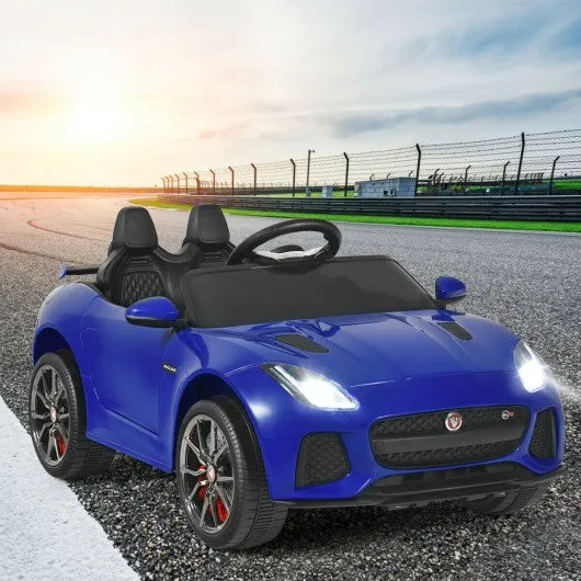 12V Jaguar F-Type SVR Licensed Kids Ride On Car-Navy