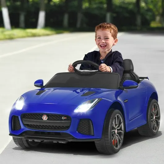 12V Jaguar F-Type SVR Licensed Kids Ride On Car-Navy