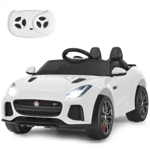 12V Jaguar F-Type SVR Licensed Kids Ride On Car-White