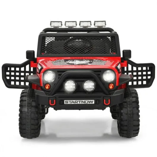 12V Kids Remote Control Electric  Ride On Truck Car with Lights and Music -Red