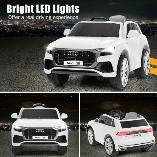 12V Licensed AudiQ8 Kids Ride On Car-White