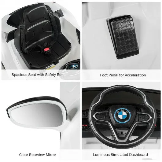 12V Licensed BMW I8 Kids Ride On Car-White