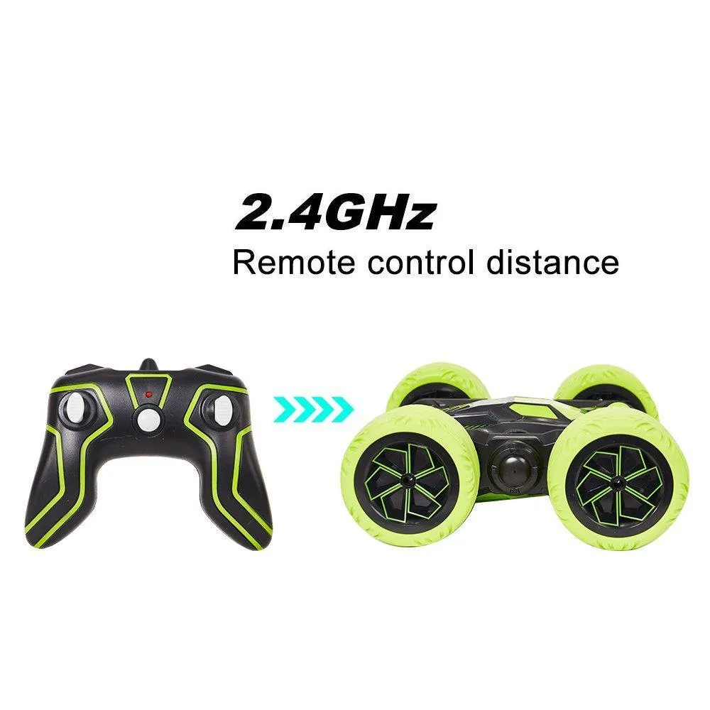 2.4Ghz 4WD RC Car Remote Control Off Road Electric Race Double Sided Car Tank Vehicle 360 Degree Spins