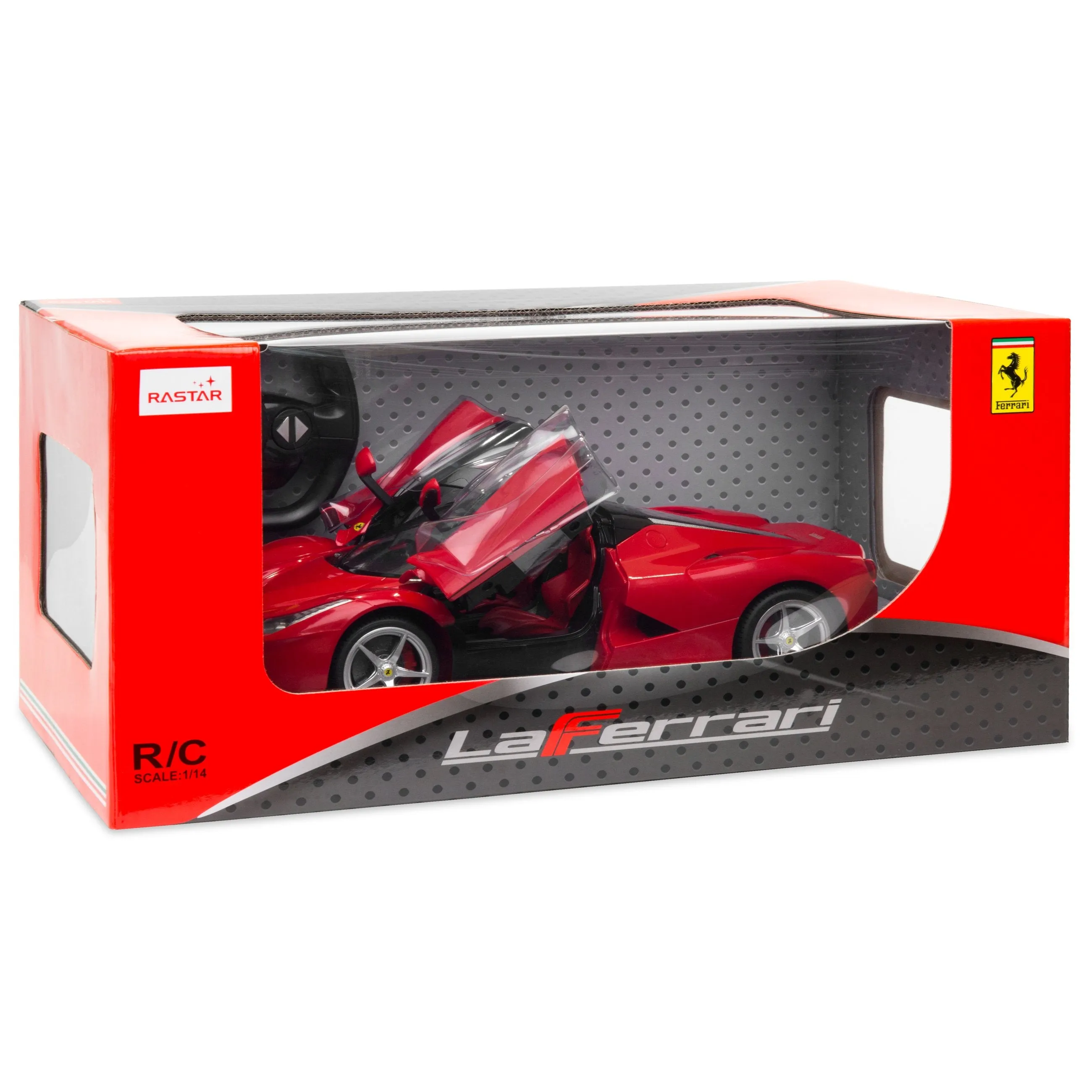 27 MHz 1/14 Scale Kids Ferrari Model RC Toy Car w/ 5.1 MPH Max Speed, Lights