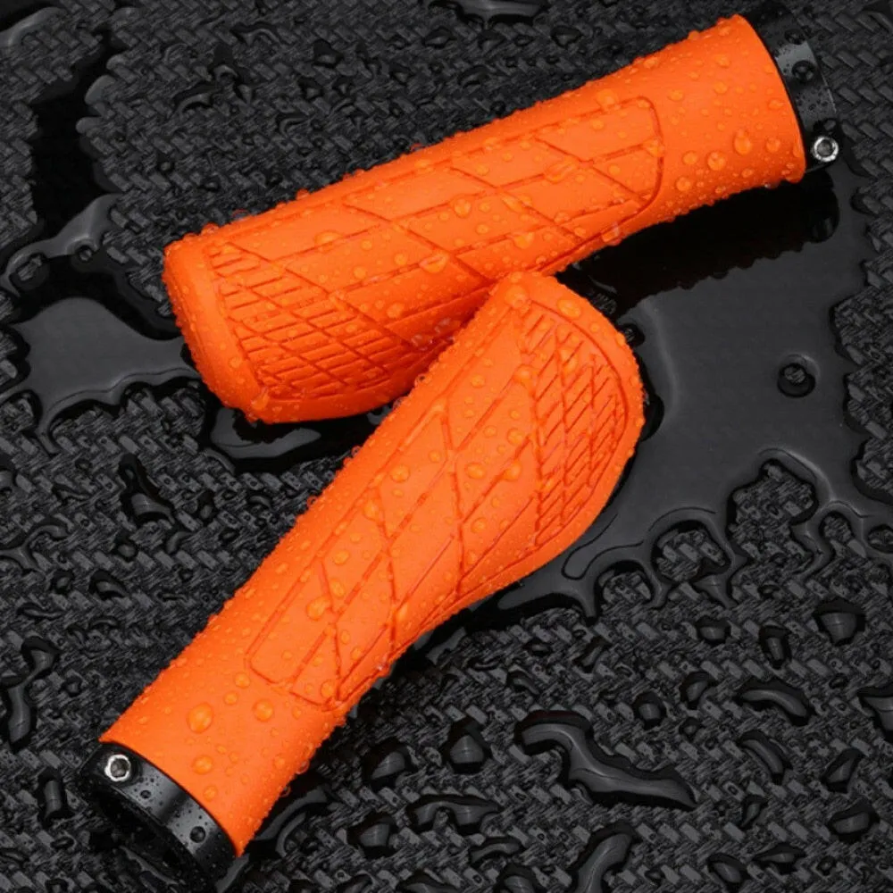 2PCS Non-slip Mountain Bike Handlebar Grips Soft Rubber MTB Grips Anti-skid Comfortable Lockable Bicycle Grips Bike Parts