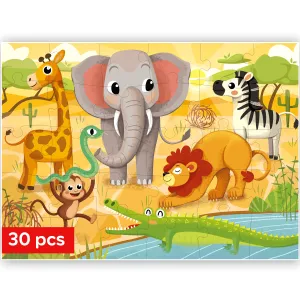 30 Pcs Jigsaw Puzzles for Kids | Africa Animals