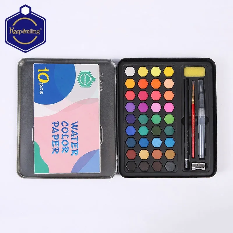 36 Colors Solid Watercolor Painting Drawing Color Paint Set