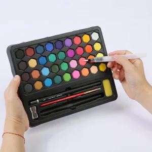 36 Colors Solid Watercolor Painting Drawing Color Paint Set