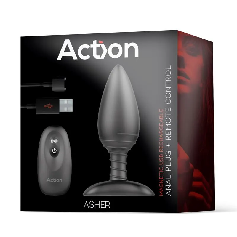 Action Asher Anal Plug with Remote Control