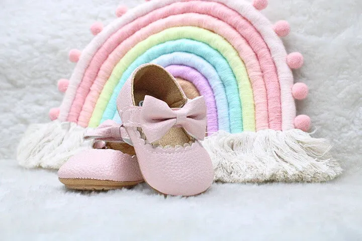 Baby Girl Bow Pink Shoes