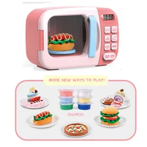 Baby Role Play Electric Toy Household Appliances Analog Microwave Set Toy