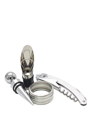 Bar Butler 4 Piece Accessory Set - Silver