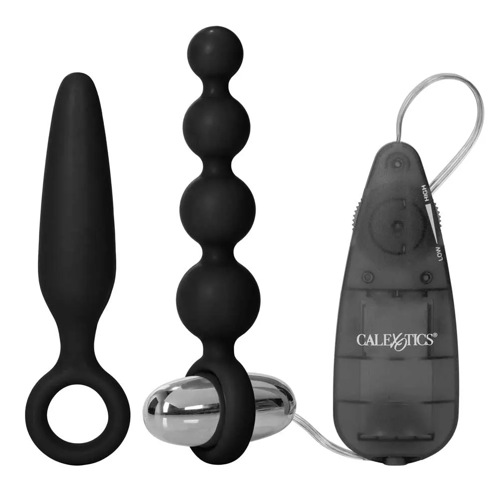 Booty Call Booty Vibro Kit With Anal Plug, Beads & Bullet Vibrator