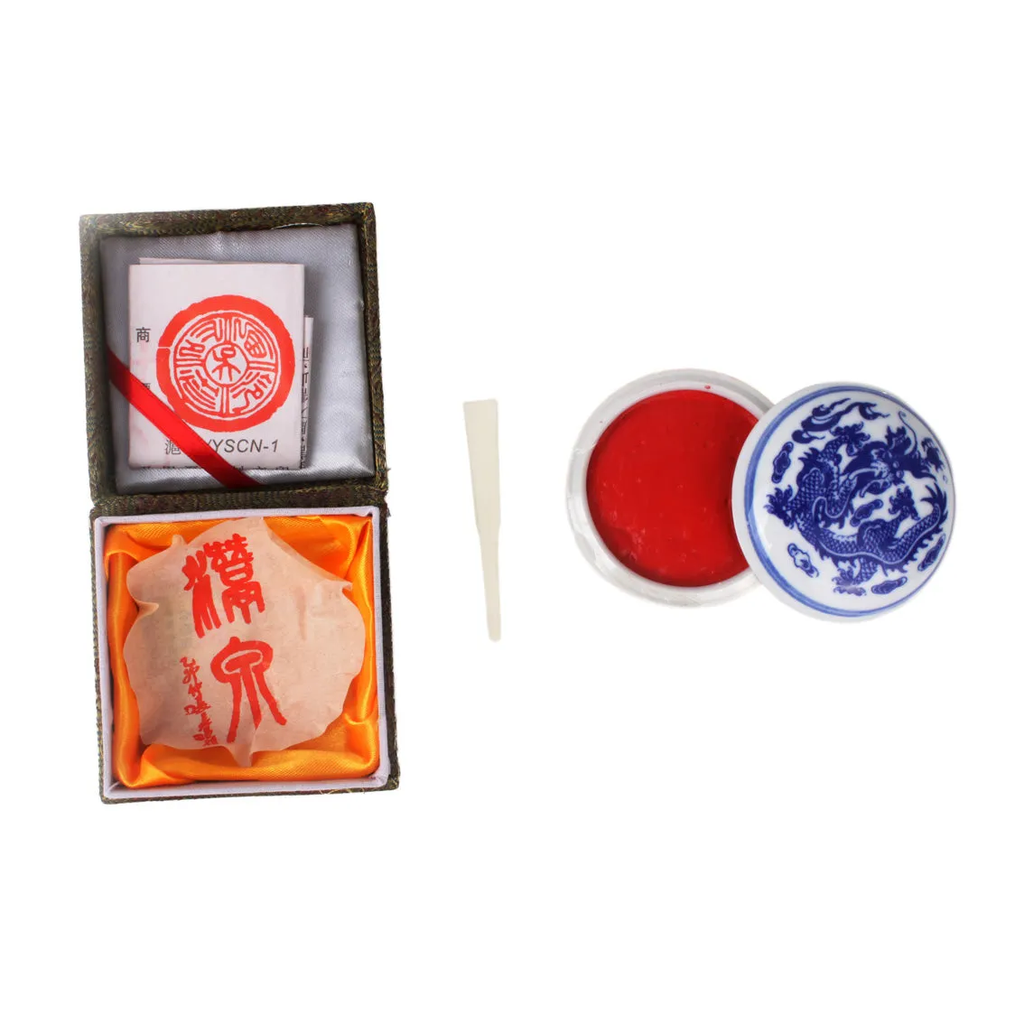 Bright Chinese Seal Paste with Gift Box and Container