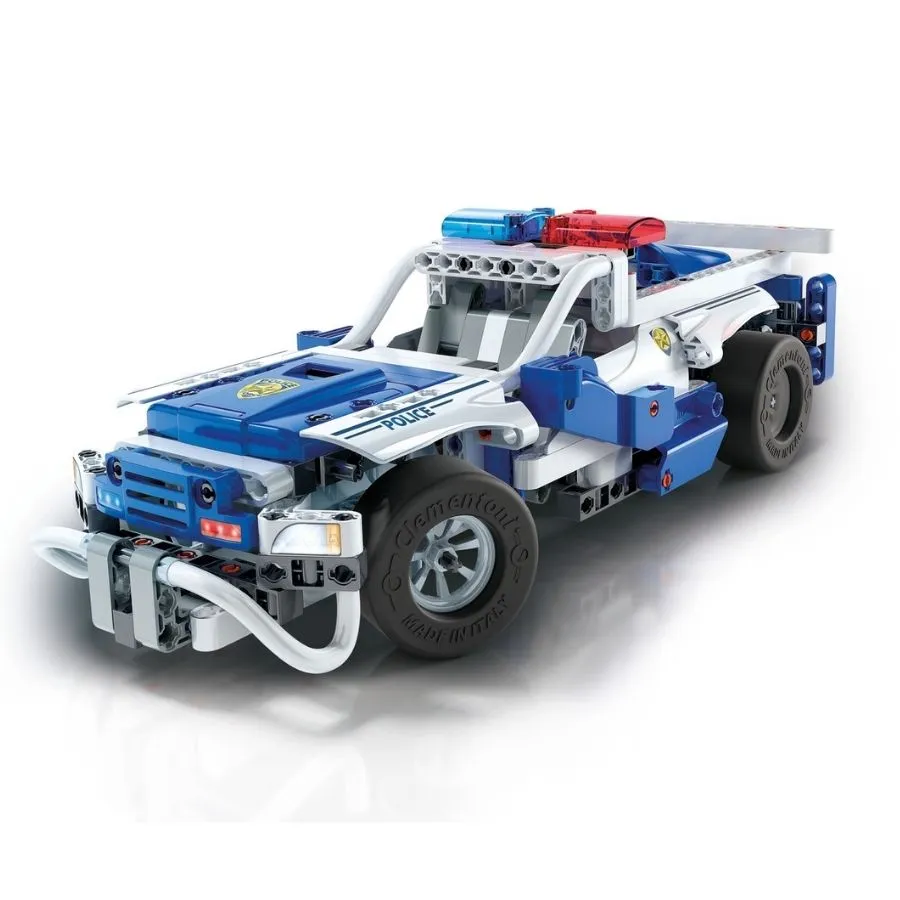 Clementoni - Mechanics Laboratory: Police Car with Remote Control Construction Kit