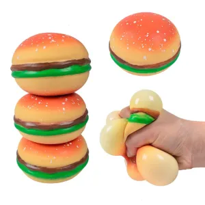 Creative decompression hamburger rebound vent ball simulation food play tricky toy flour pinch music decompression artifact toy