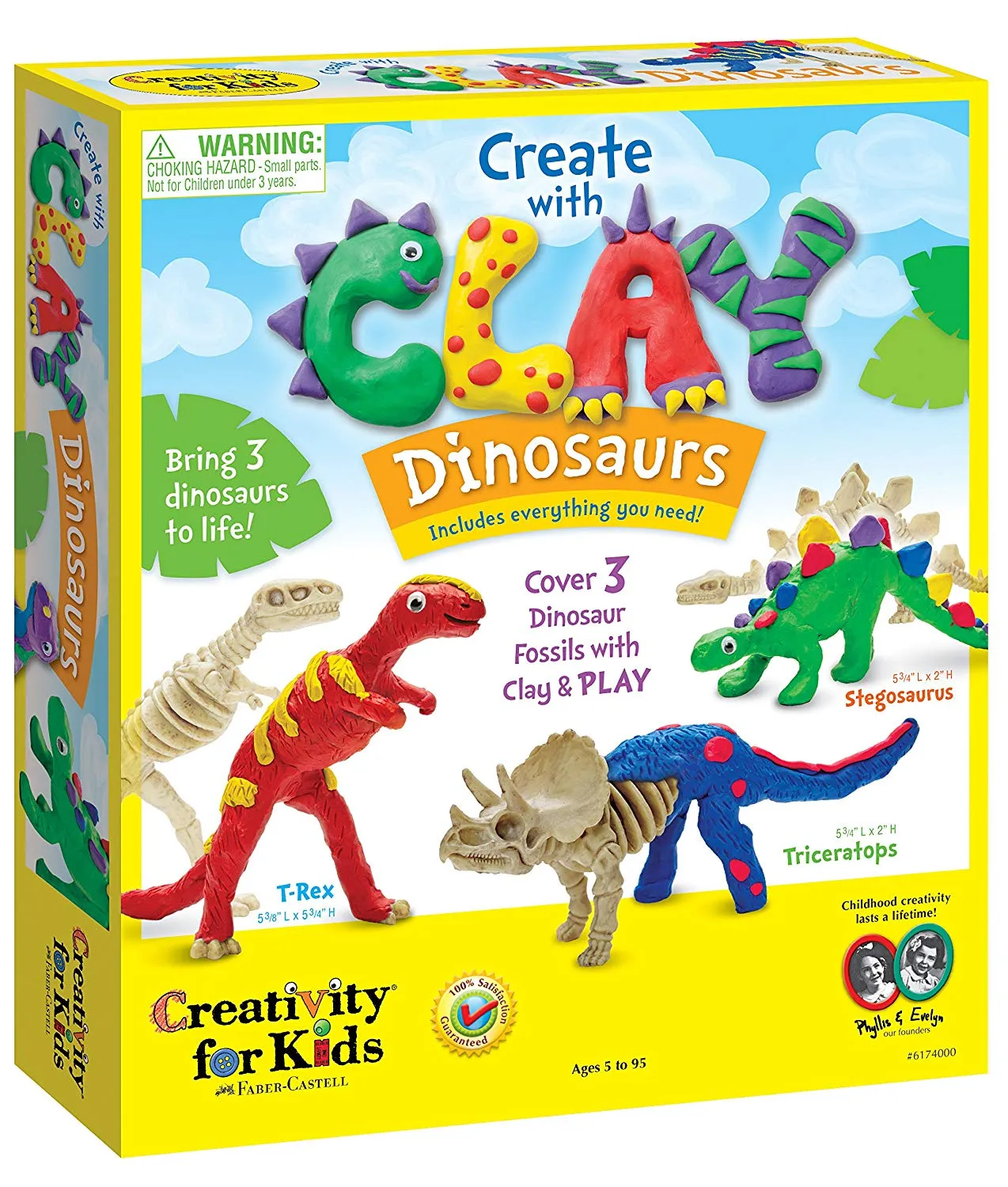 Creativity for Kids 6174 Create with Clay Dinosaurs