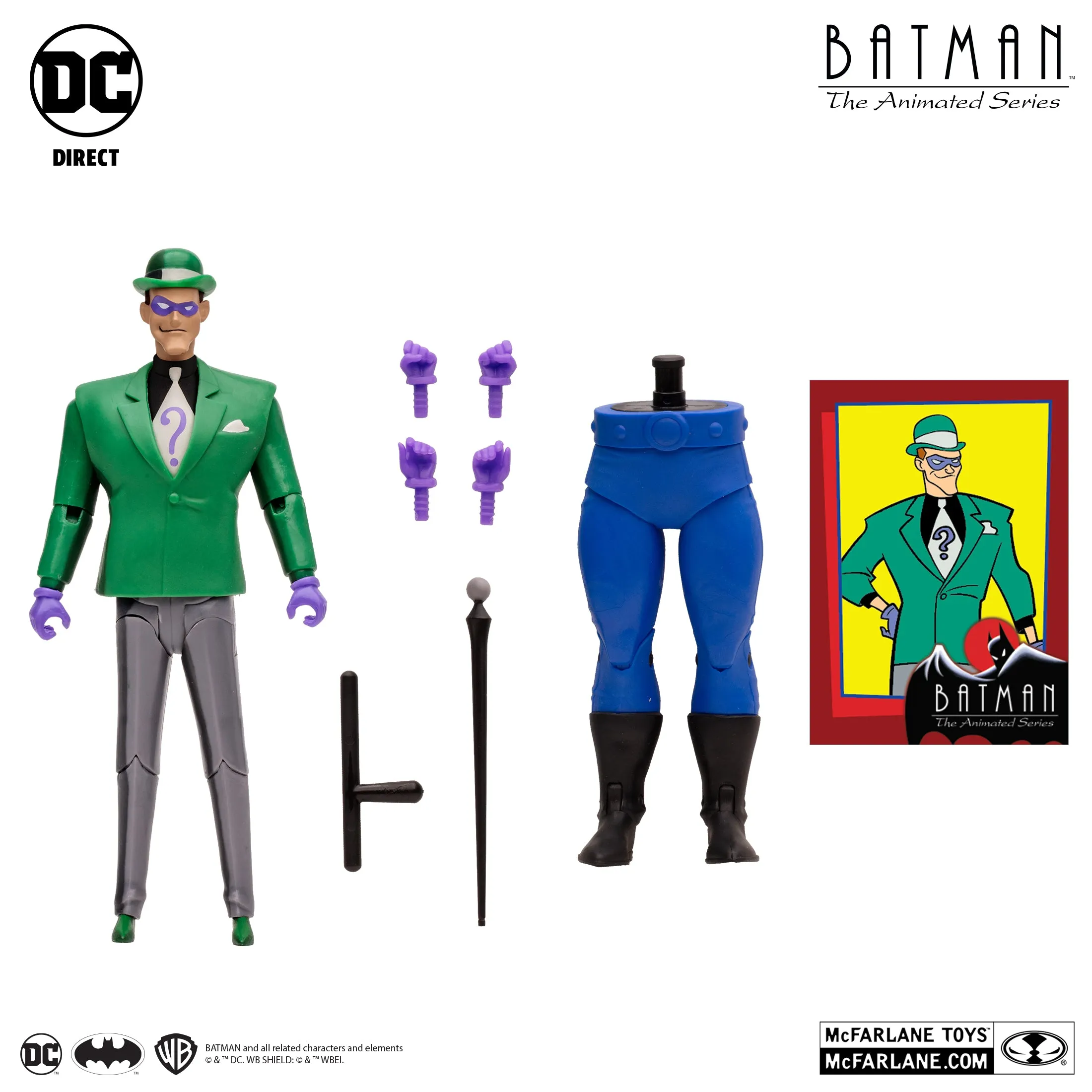 DC Comics Batman The Animated Series: The Riddler (Lock-Up BAF) 7" Inch Scale Action Figure - McFarlane Toys (Target Exclusive)