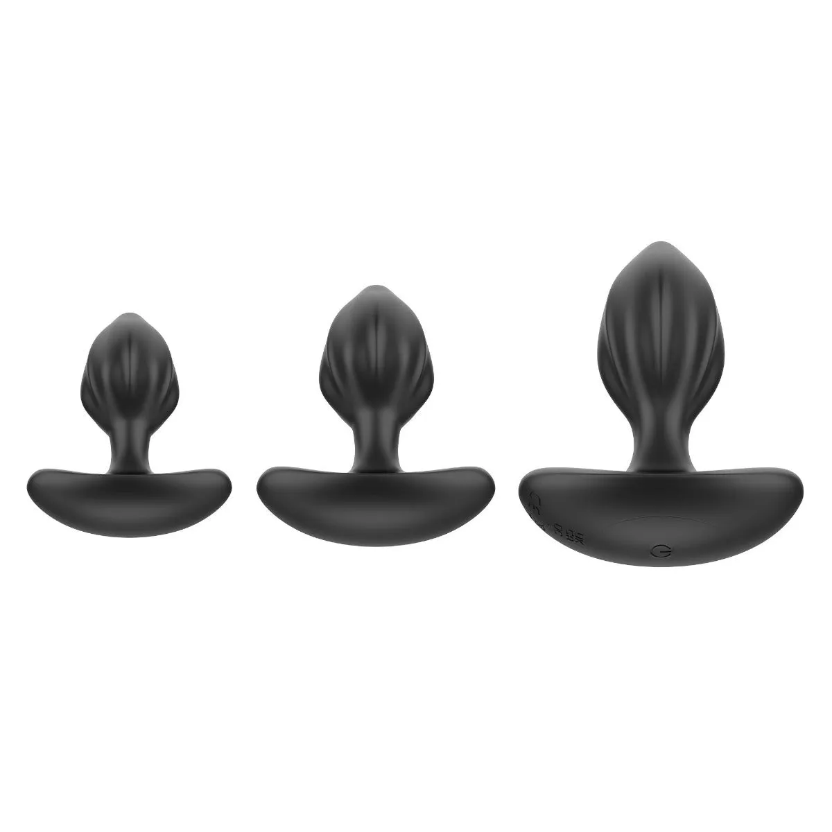 Desire Me Silicone Anal Plug Set - The Large Plug Vibrates!