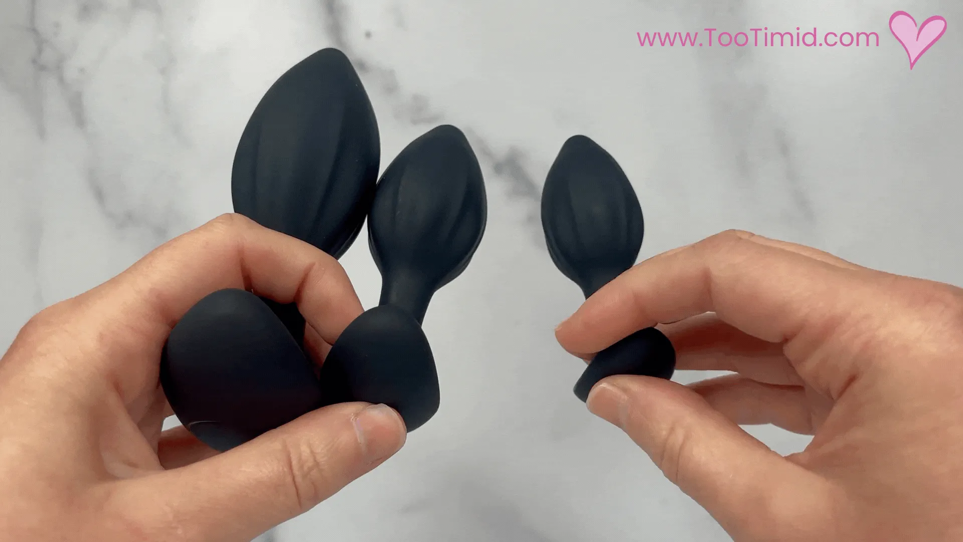 Desire Me Silicone Anal Plug Set - The Large Plug Vibrates!