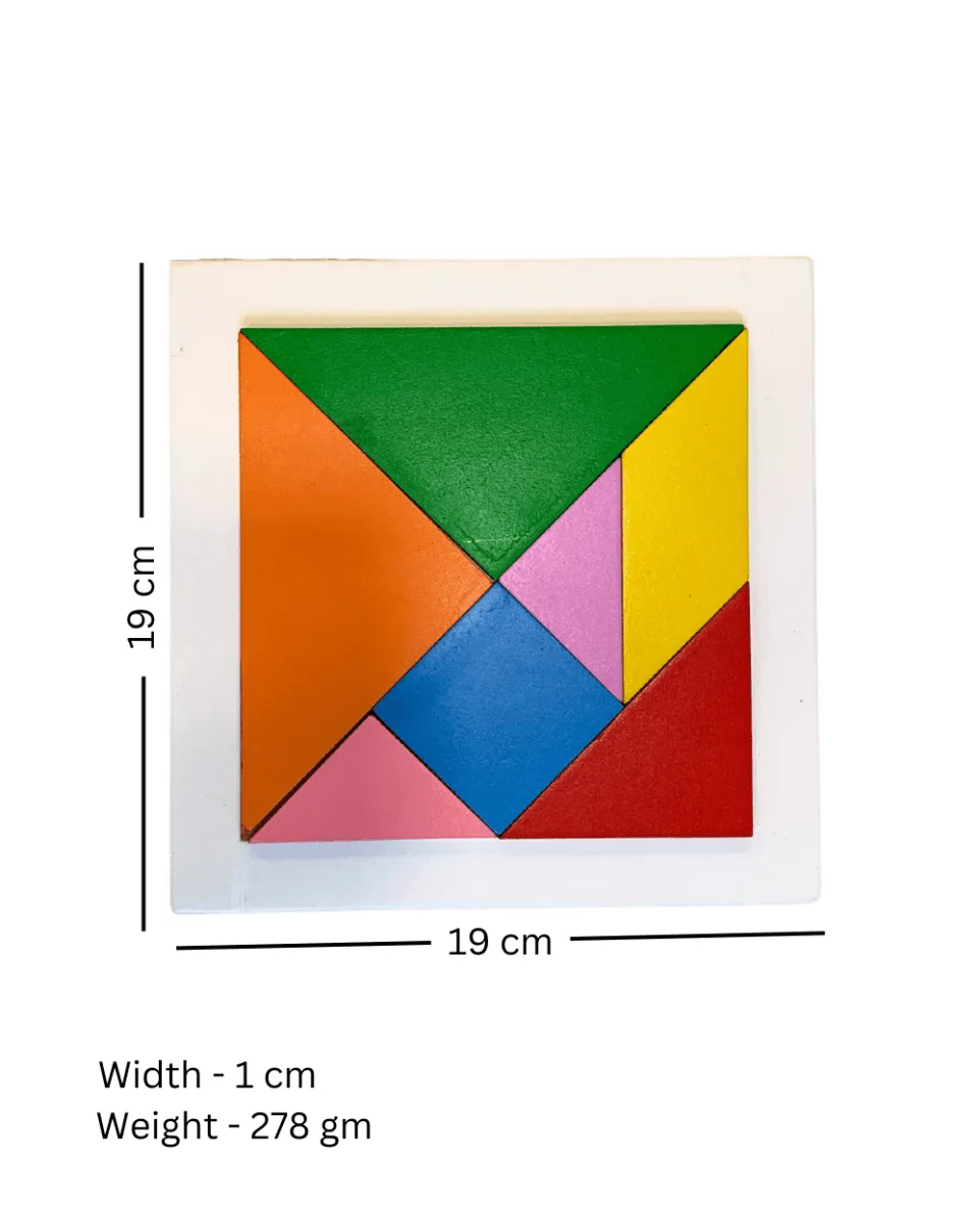 Earthytweens 7 Pieces Wooden Tangram Puzzle