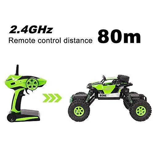 Electric RC Car 1:16 Remote Control Vehicle 2.4Ghz Off-Road Rock Crawler All Terrain Double-turn Waterproof Truck for Kids