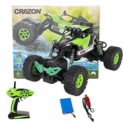 Electric RC Car 1:16 Remote Control Vehicle 2.4Ghz Off-Road Rock Crawler All Terrain Double-turn Waterproof Truck for Kids