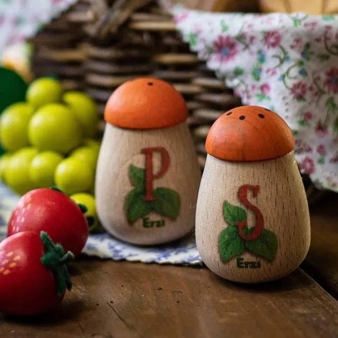 Erzi Wooden Play Kitchen Salt and Pepper Shakers