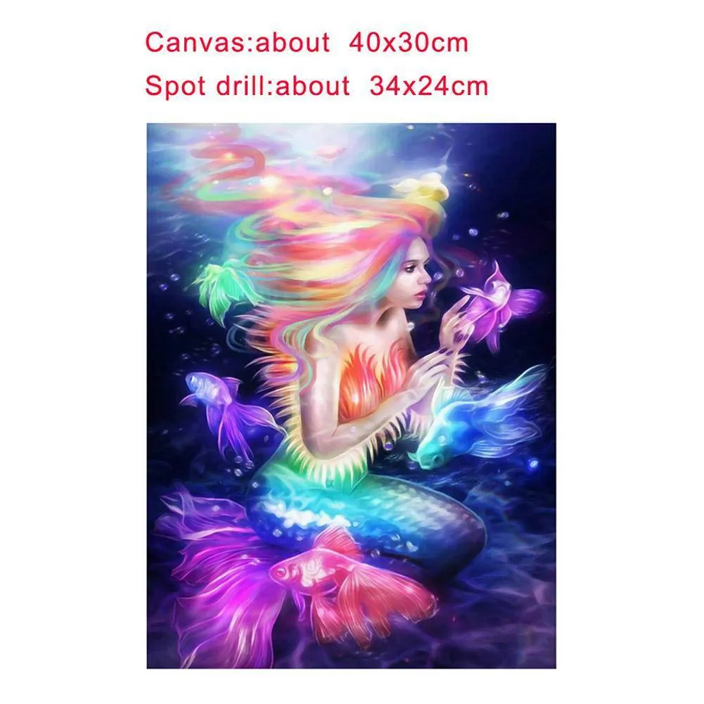 Fish-Tail  Partial Drill 5D DIY Diamond Painting