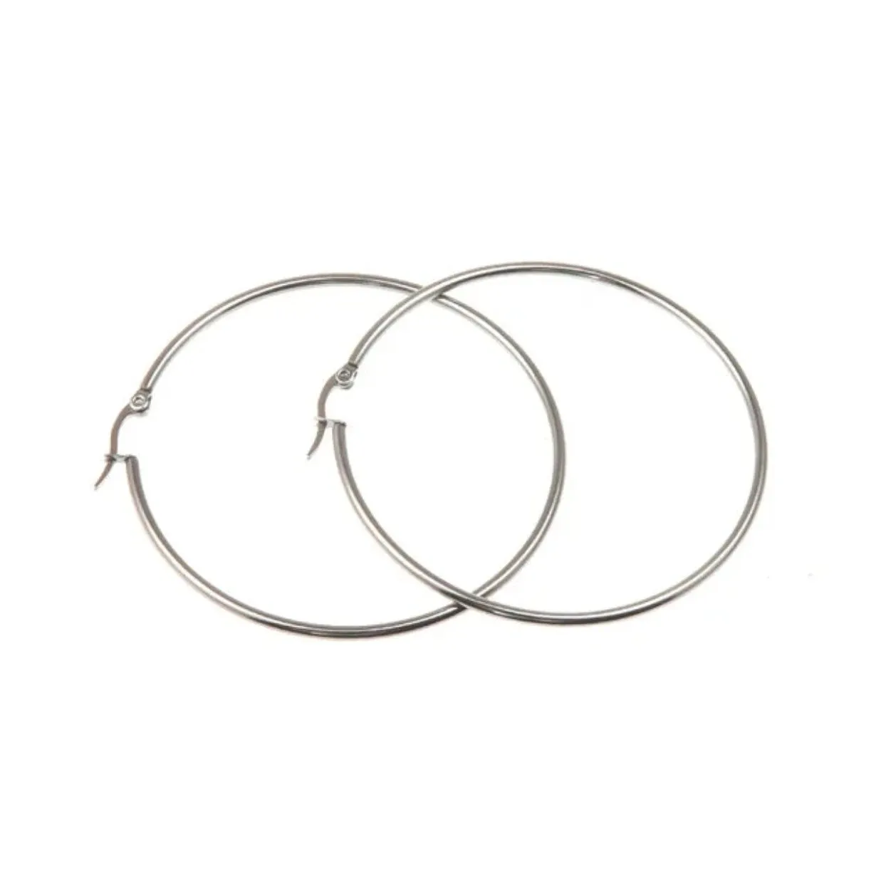 GOLD / SILVER WATERPROOF HOOP EARRINGS 30/40/50/60/70 mm