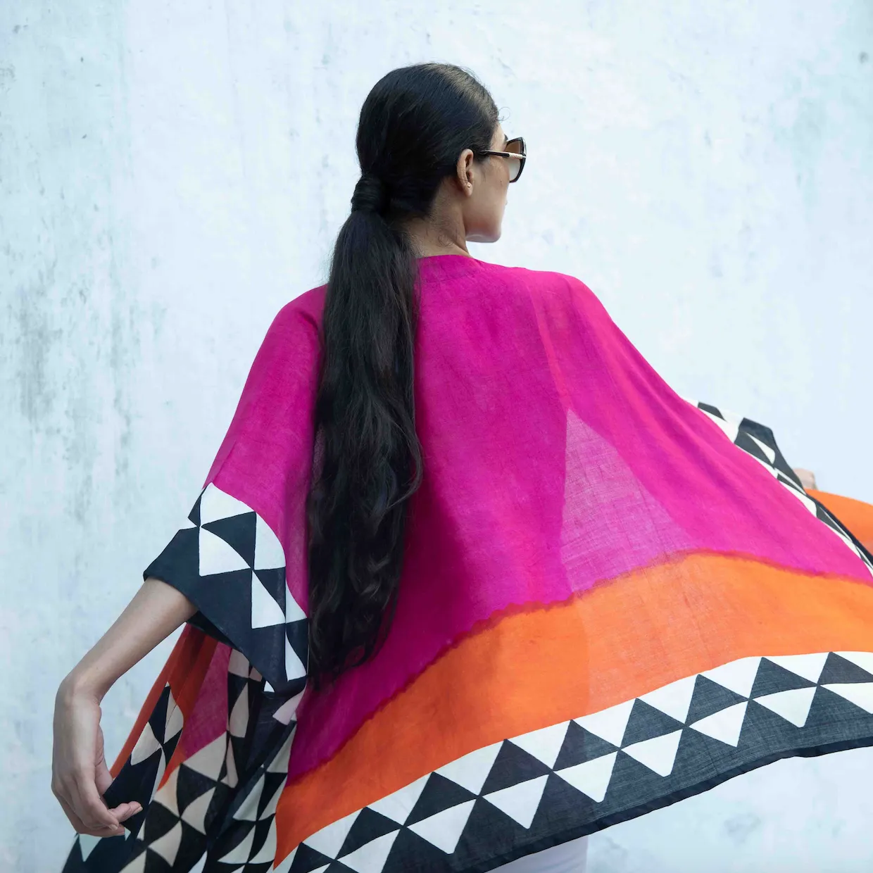 India, Aeshaane, ‘The Diamond’ Eri Peace Silk Kaftan