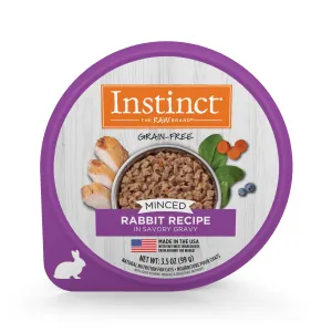 Instinct Original Minced Cups Rabbit Wet Cat Food, 99g