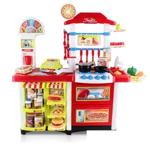 Kids Kitchen Pretend Role Play Supermarket Set Toddler Children Toy Home Food