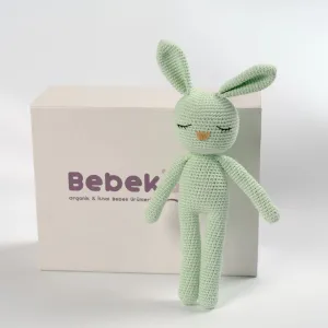 Minty Sleepy Bunny Organic Handmade Toy