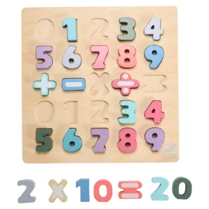 Number Puzzles - 11" X 11", Chunky Board Puzzle For Toddlers