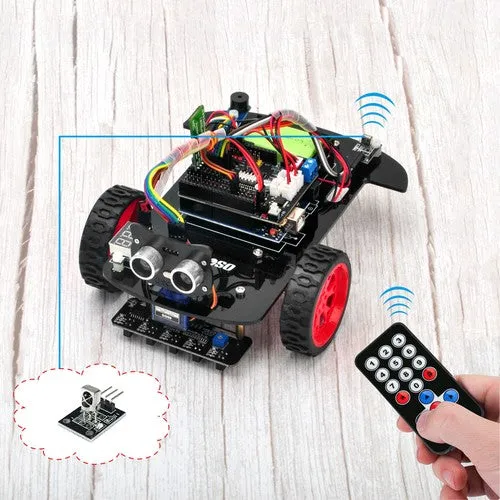 OSOYOO Model 3 Robot Car DIY Starter Kit for Arduino, Remote Control App Educational Motorized Robotics for Building Programming