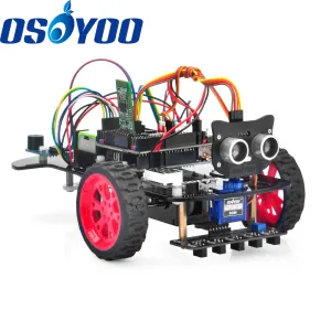 OSOYOO Model 3 Robot Car DIY Starter Kit for Arduino, Remote Control App Educational Motorized Robotics for Building Programming