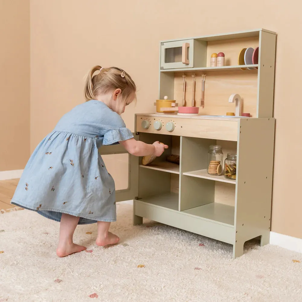 Play Kitchen, Tea Set and Crown Bundle - Pink