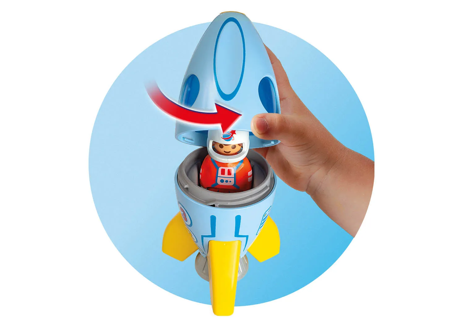 Playmobil 1.2.3 Astronaut with Rocket