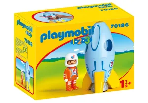 Playmobil 1.2.3 Astronaut with Rocket