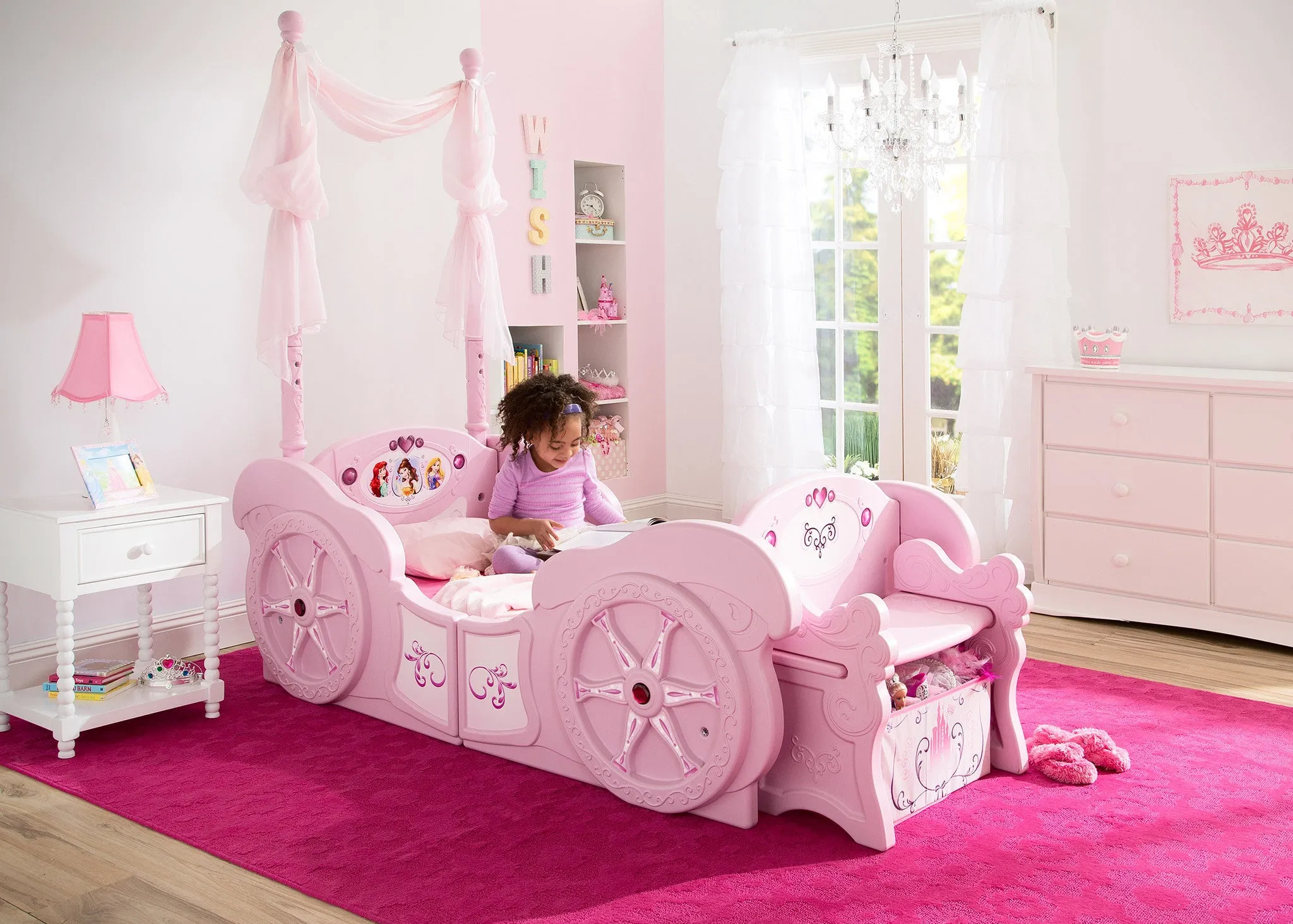 Princess Carriage Convertible Toddler-to-Twin Bed