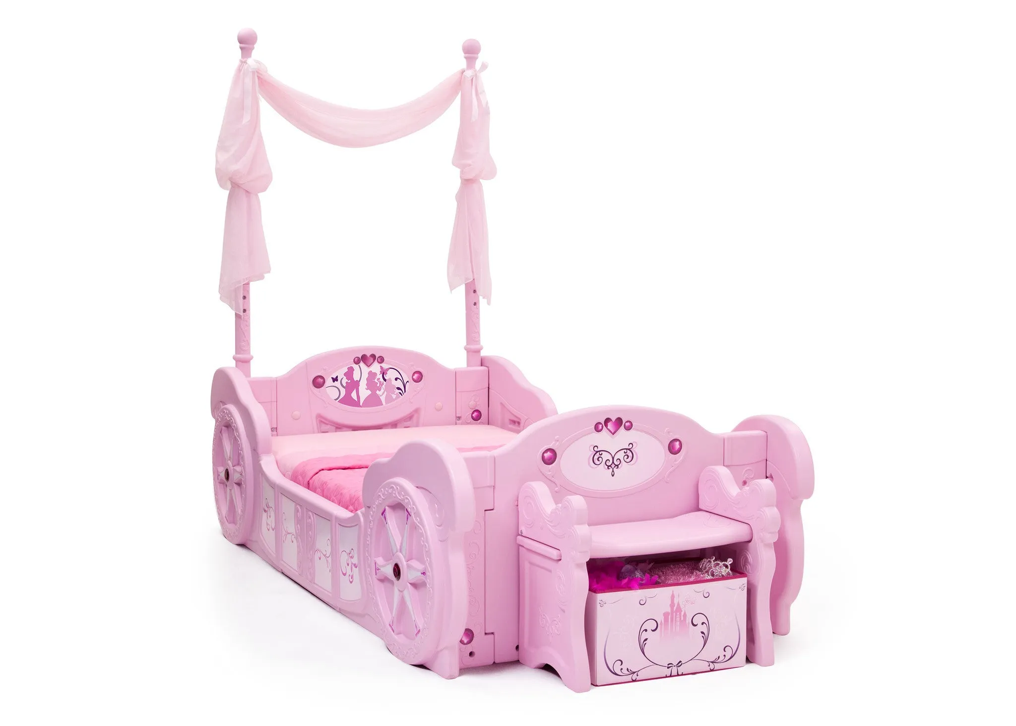 Princess Carriage Convertible Toddler-to-Twin Bed