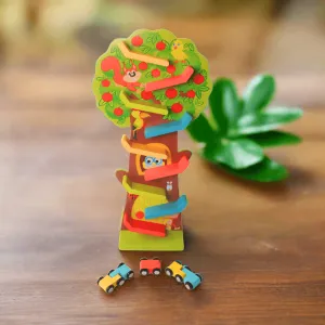 Squirrel Taxiway Wooden Toy with small cars for Kids Age 3