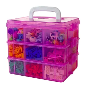 Stackable Toys Organizer Storage Case Compatible With Beyblade, Hot Wheels