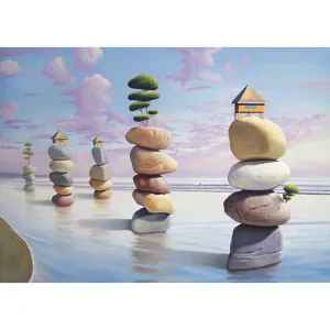 Stone Pillar - 5D DIY Round Drill Diamond Painting (Canvas (Canvas 40x40cm/15.71x15.71in )/15.71x11.81in )