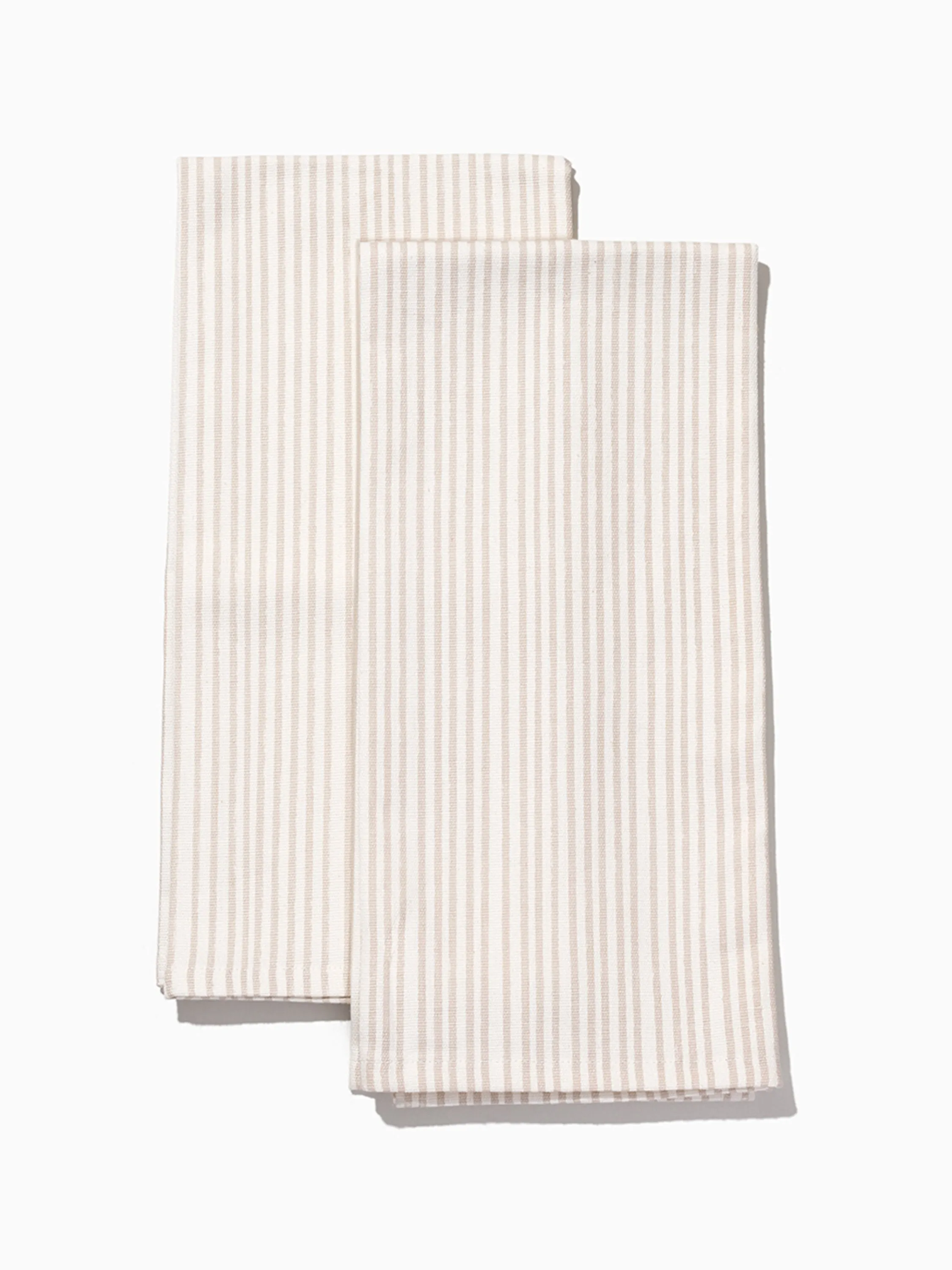 Tan Striped Dish Towel (Set of 2)